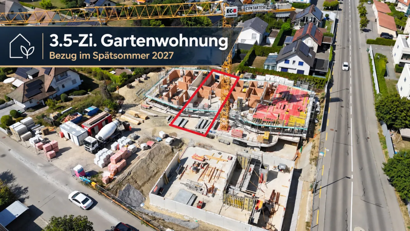Newly built 3.5-room ground floor apartment with large garden area - Photo 1 of 6