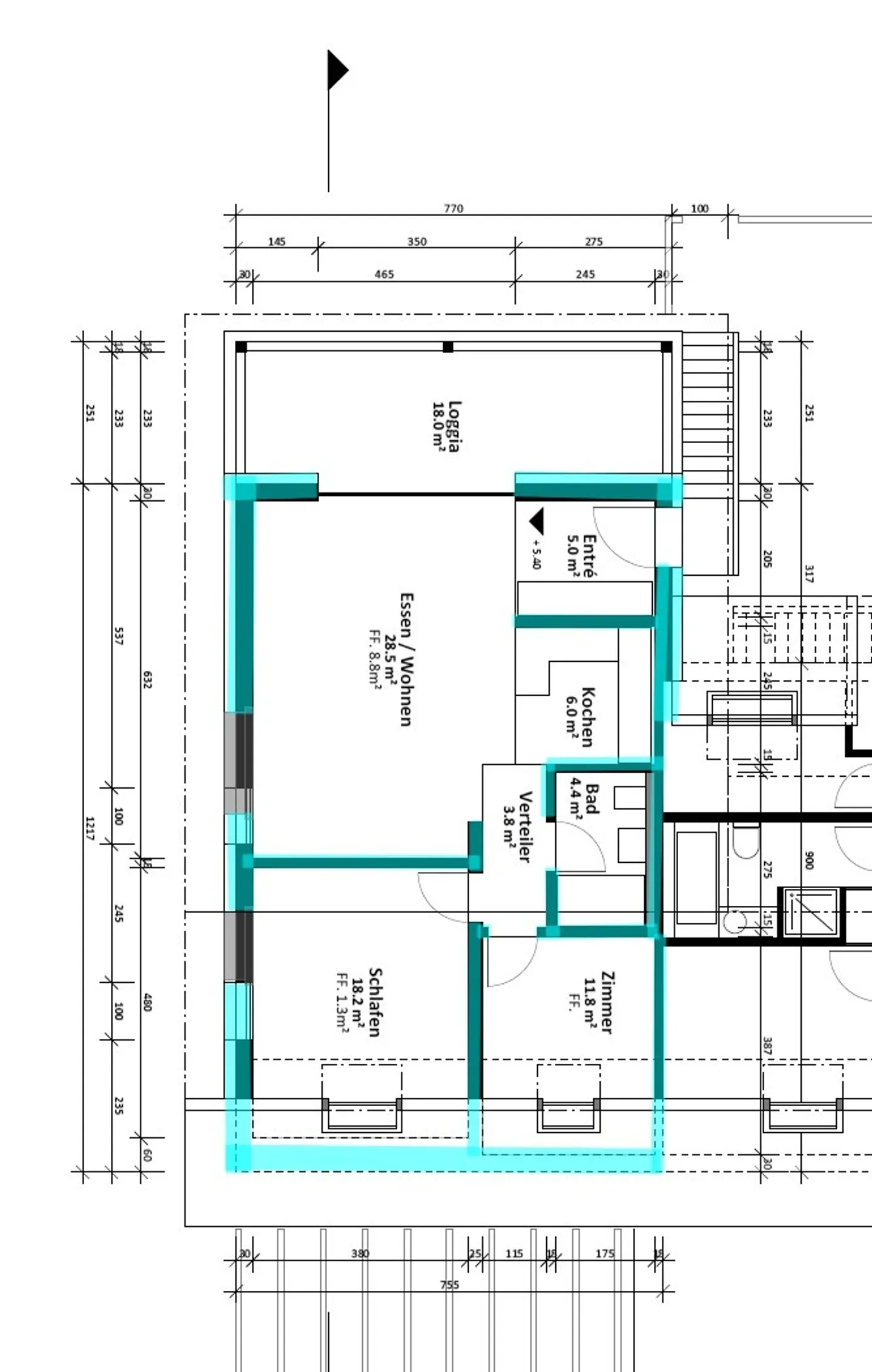 Moderno appartamento mansardato di 3,5 locali in buona posizione - Foto 3 di 15