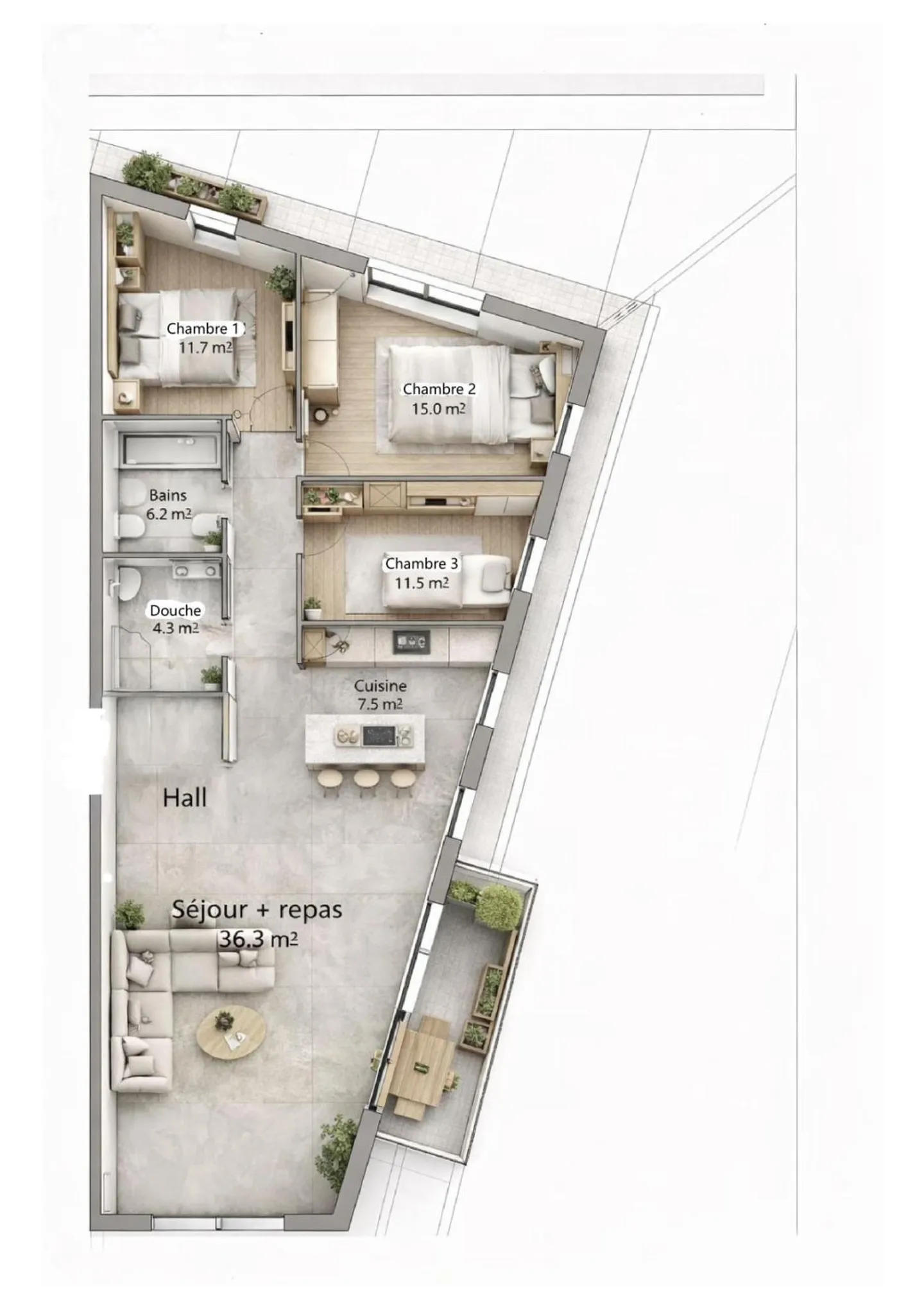 Apartment with 4.5 rooms and breathtaking views of nature! - Photo 8 of 12