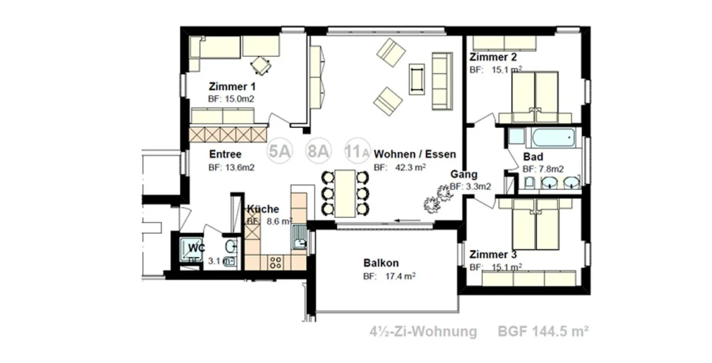 Familienfreundliche 4.5-Zimmer-Gartenwohnung am Stadtrand - Foto 9 di 10