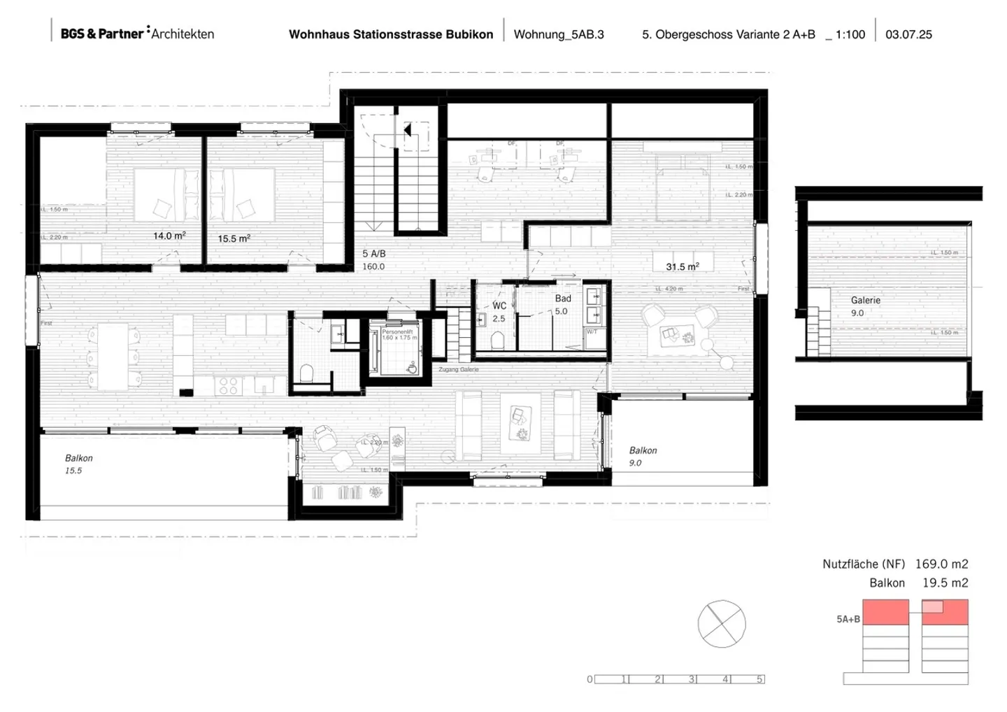 Exclusive 4.5 or 5.5 Room Penthouse Apartment with Stunning View in Bubikon - Photo 8 of 9