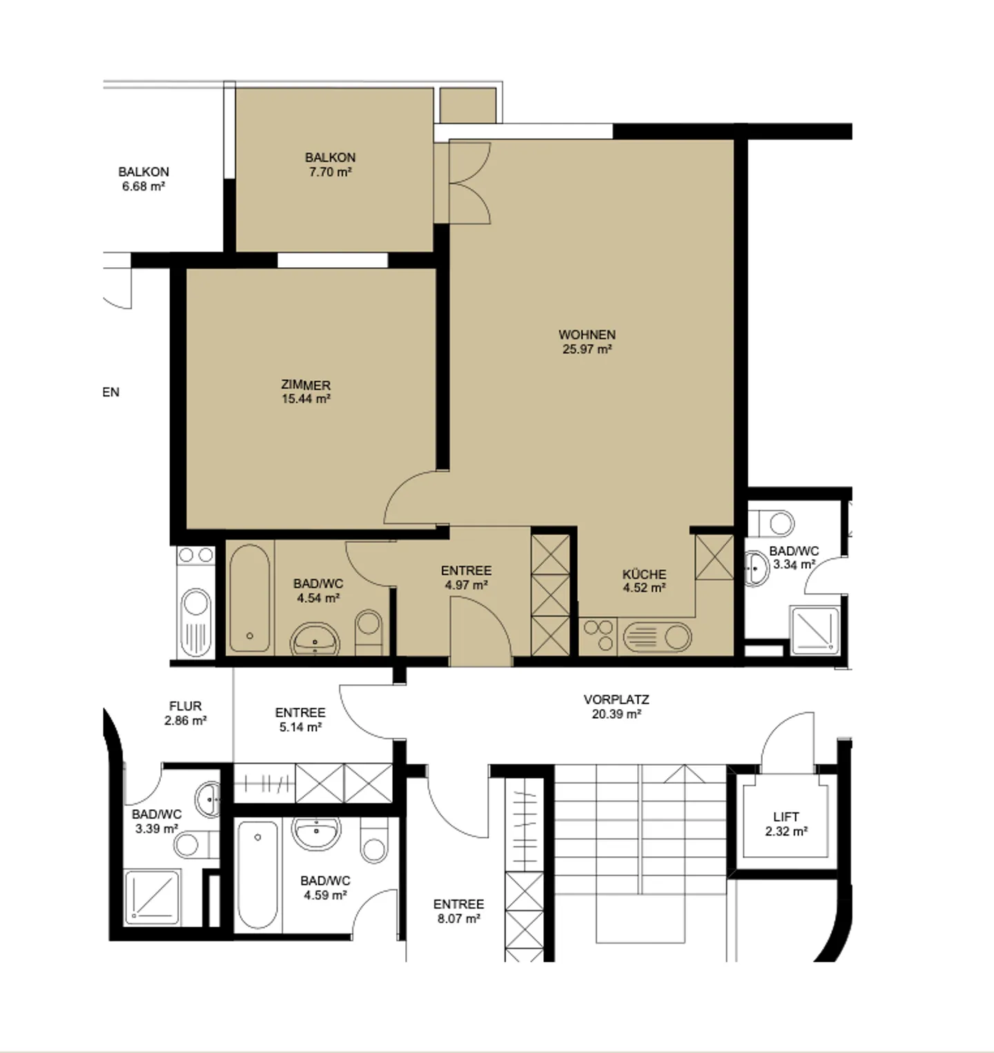 Appartamento 2½ locali ben tenuto con ascensore e panorama montano - Foto 5 di 7