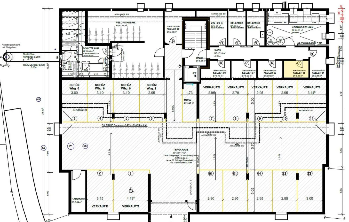 Zu verkaufen an der Bleichelistr. 5 im Bühler, bei Teufen: 3.5 Zimmer Erstbezugswohnung mit grosszügiger Einteilung im 1.OG. - Foto 11 von 17