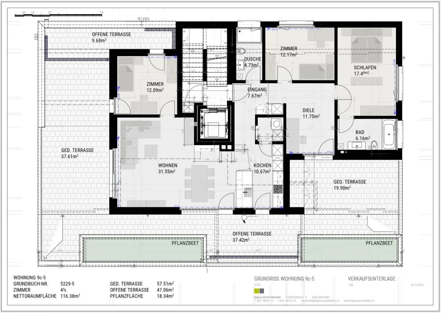 Appartamento attico 4½ locali (116 m²) - Foto 17 di 17