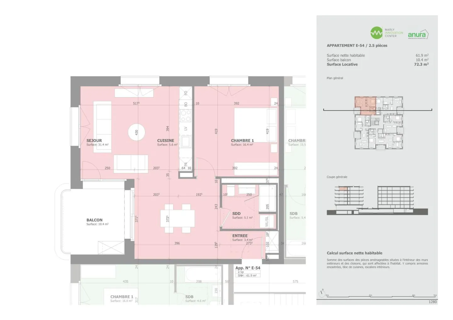 Prairie 2 - 2.5 room apartment on the top floor - Photo 8 of 10