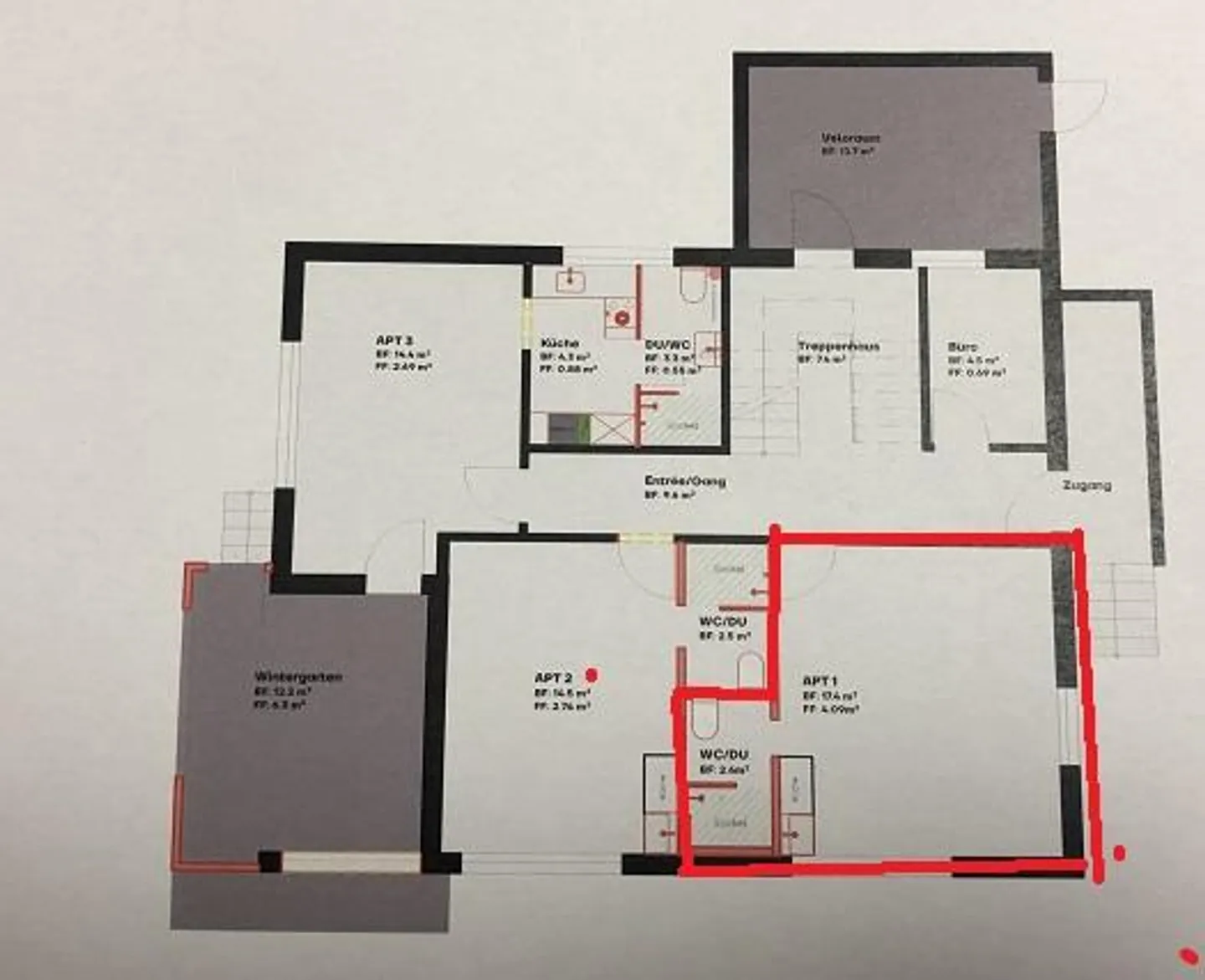 1 Room Apartment " möbliert" in Bahnhofnähe - Foto 12 von 12