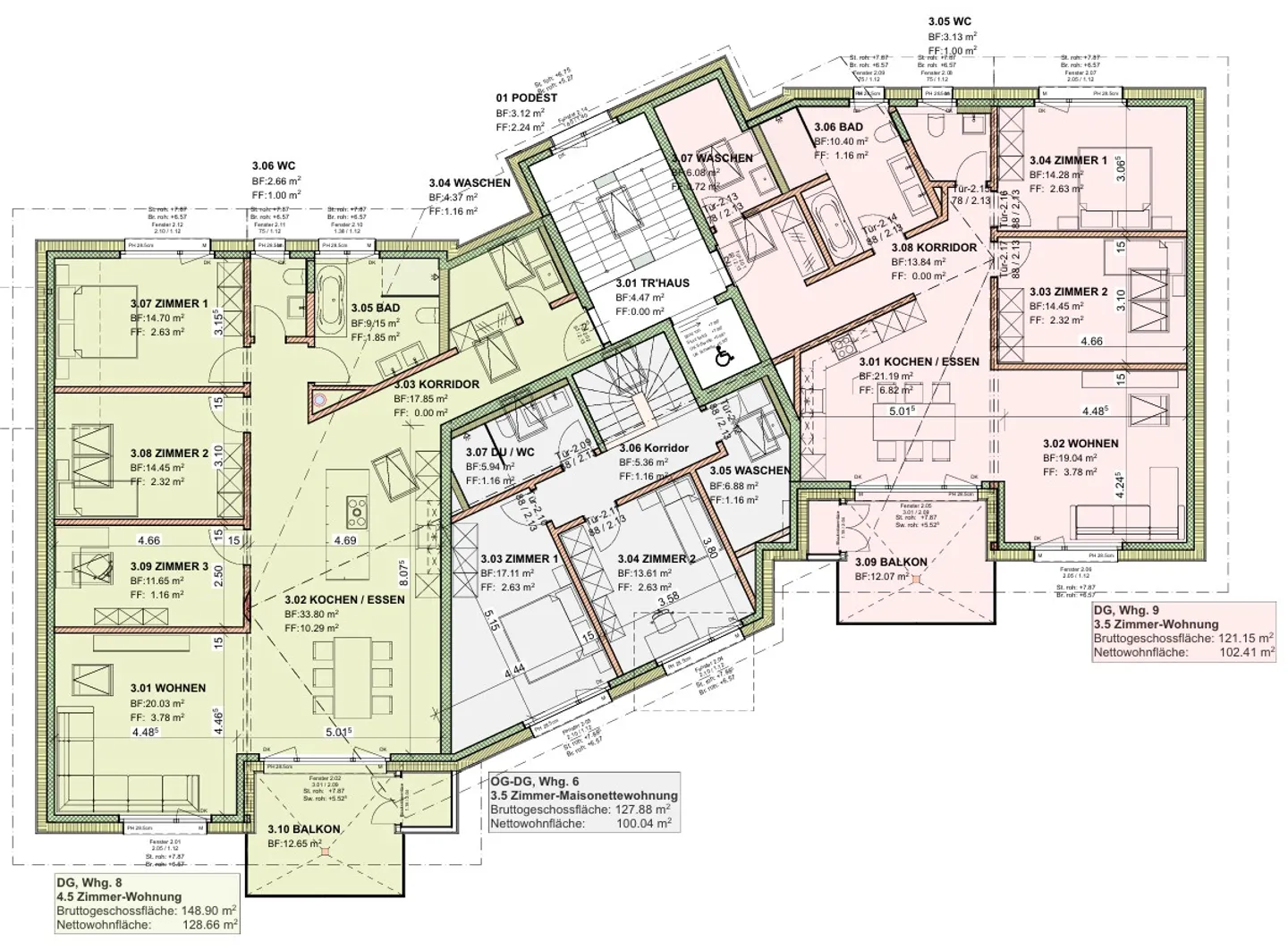 Newly built 4.5-room apartment on the top floor for rent - Photo 4 of 7