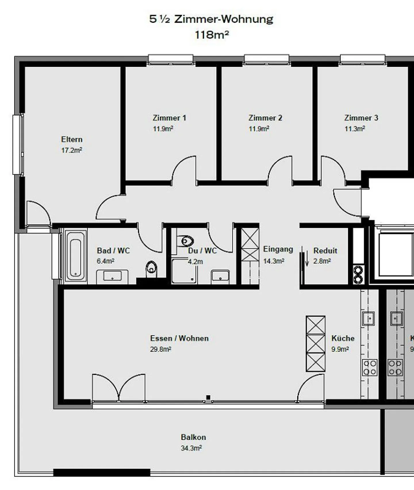 Ampio appartamento di 5,5 stanze con grande balcone - Foto 10 di 10