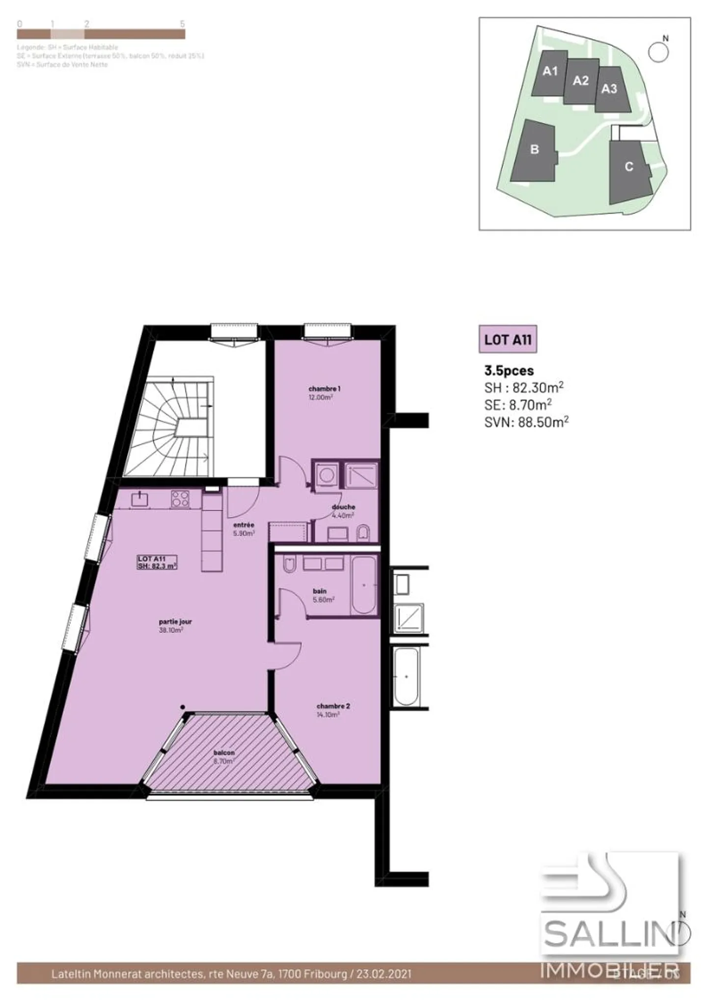 Appartement mit hohem Standard und Balkon - Foto 4 von 4
