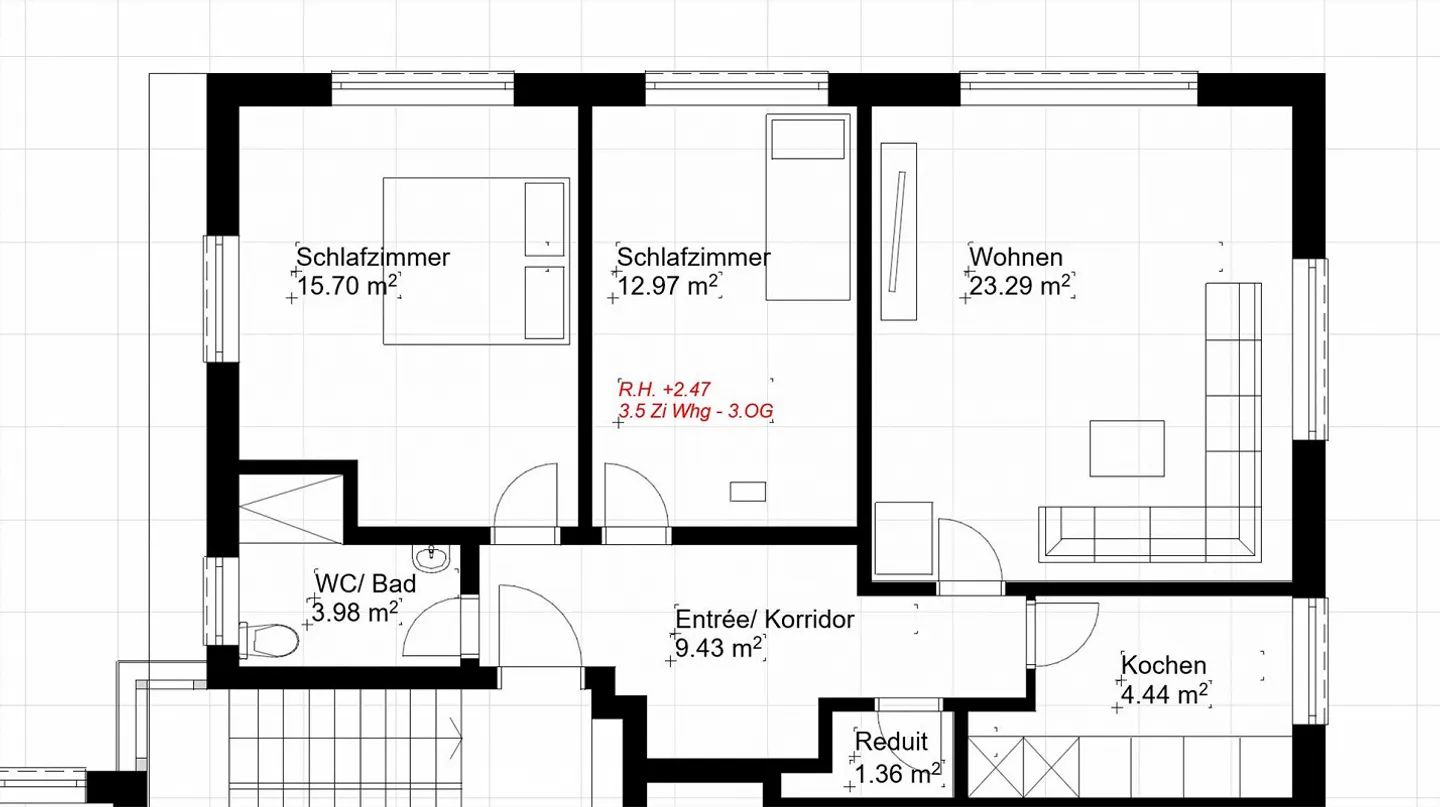 Appartement de ville 3.5 pièces au cœur de Glarus - fraîchement rénové - Photo 6 sur 6