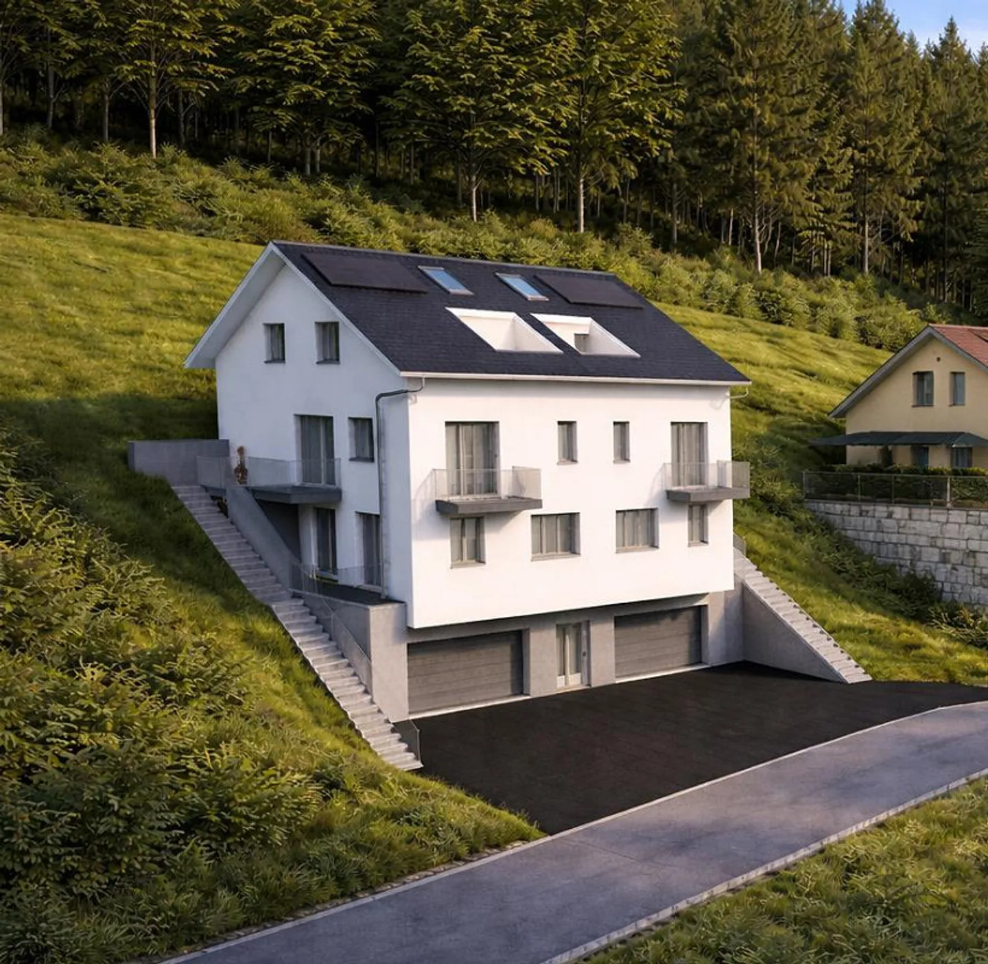 Modernes Doppelhaus mit Aussicht - Foto 1 von 9