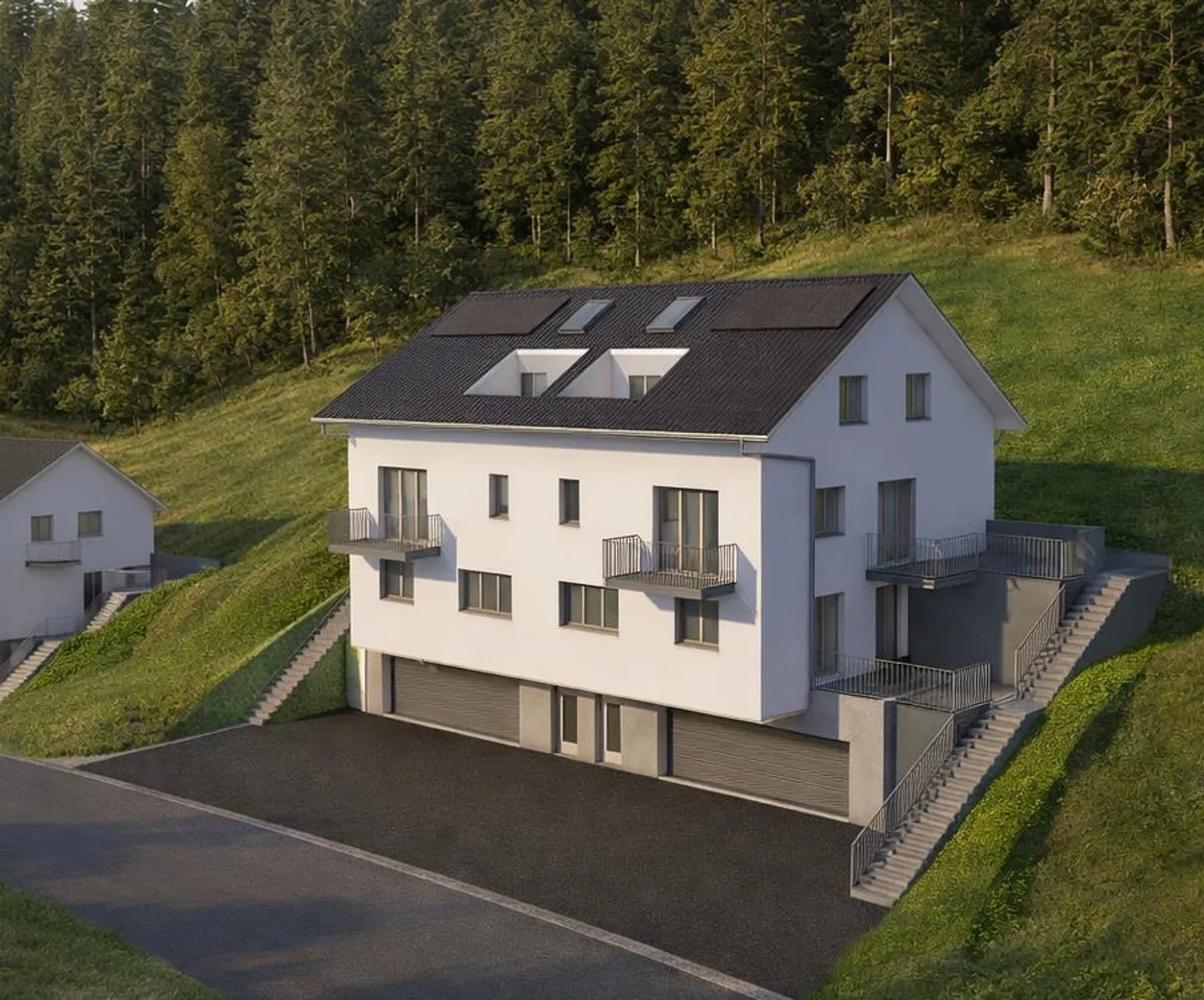 Modernes Doppelhaus mit Aussicht - Foto 2 von 9