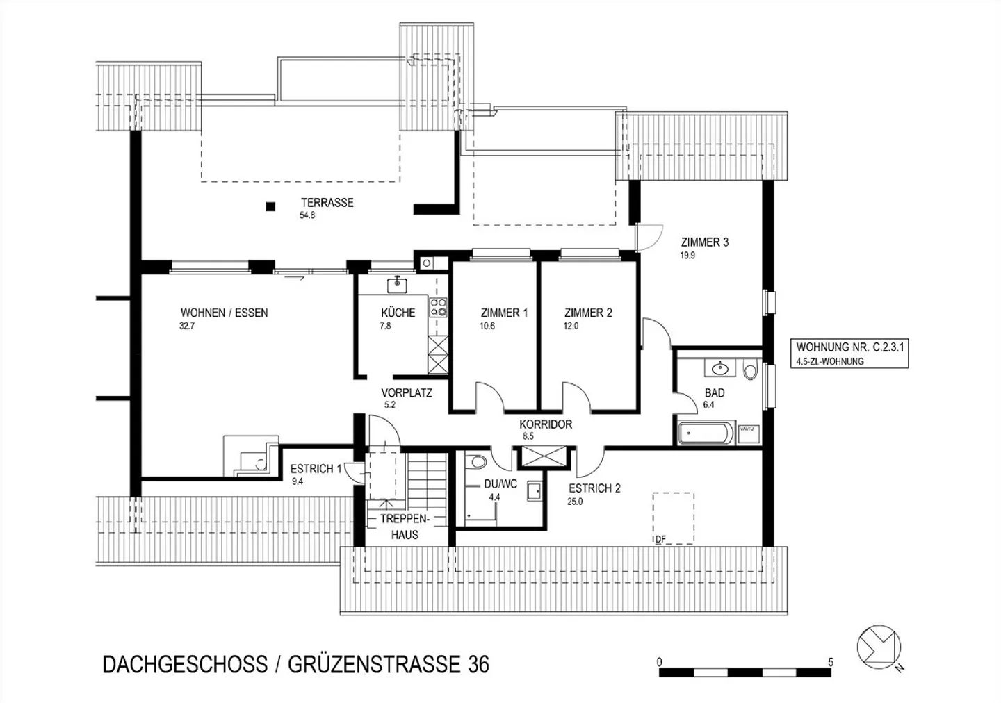 Bright 4.5-room attic apartment with spacious terrace (54.8 m2) - Photo 11 of 11