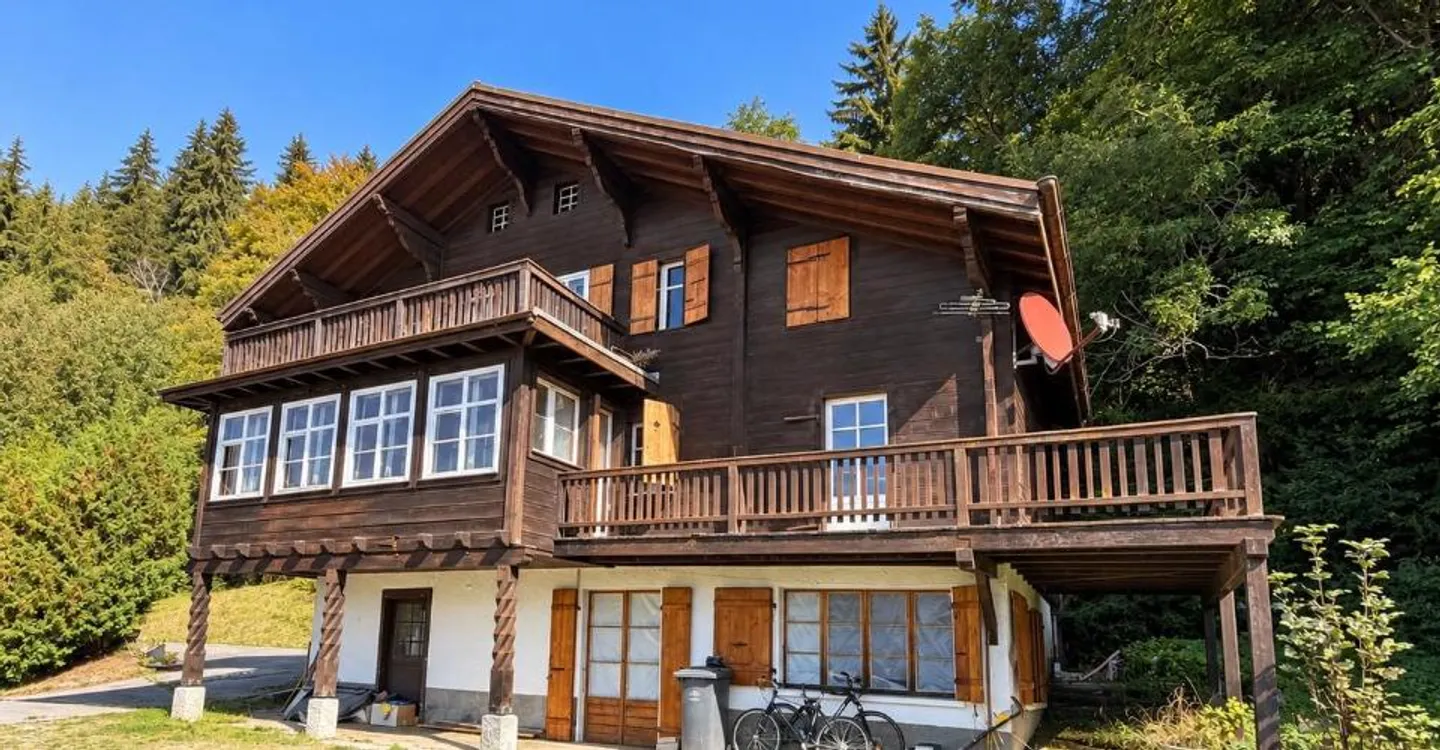 Grande chalet di carattere da ristrutturare a Villars-sur-Ollon, vista magnifica - Foto 5 di 13