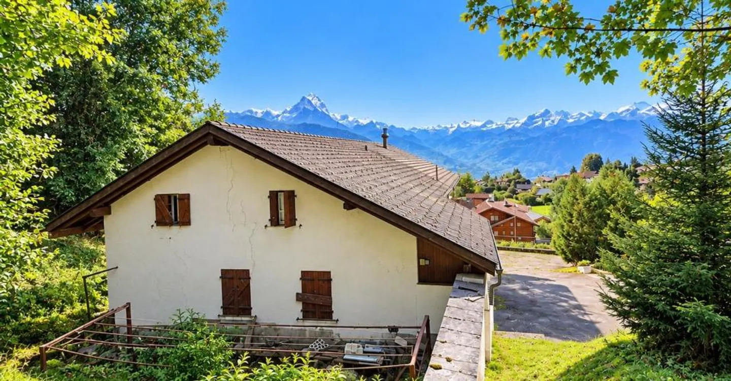 Grande chalet di carattere da ristrutturare a Villars-sur-Ollon, vista magnifica - Foto 6 di 13