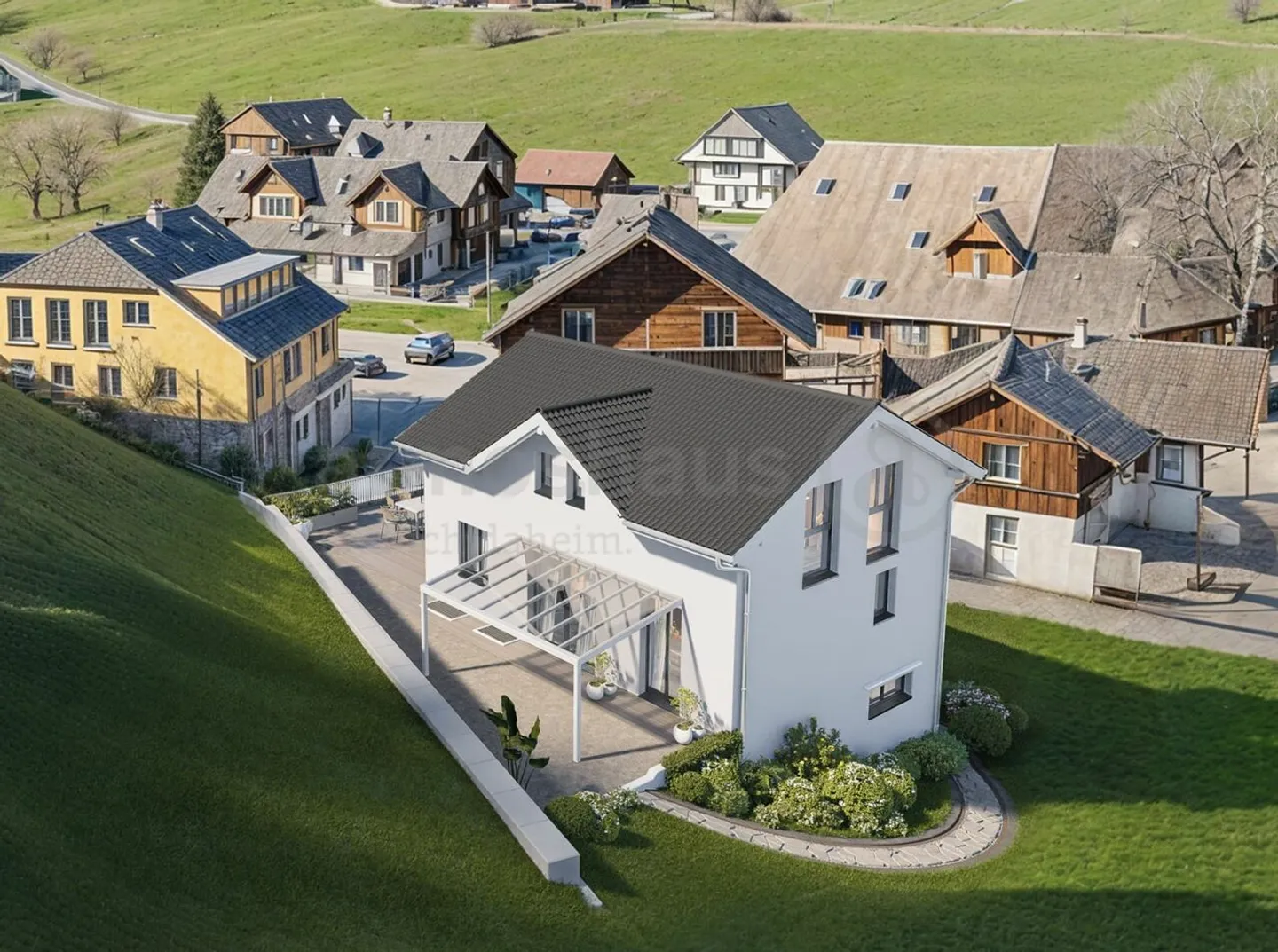 Progetto approvato: Casa unifamiliare con ampio terreno e studio - Foto 2 di 6