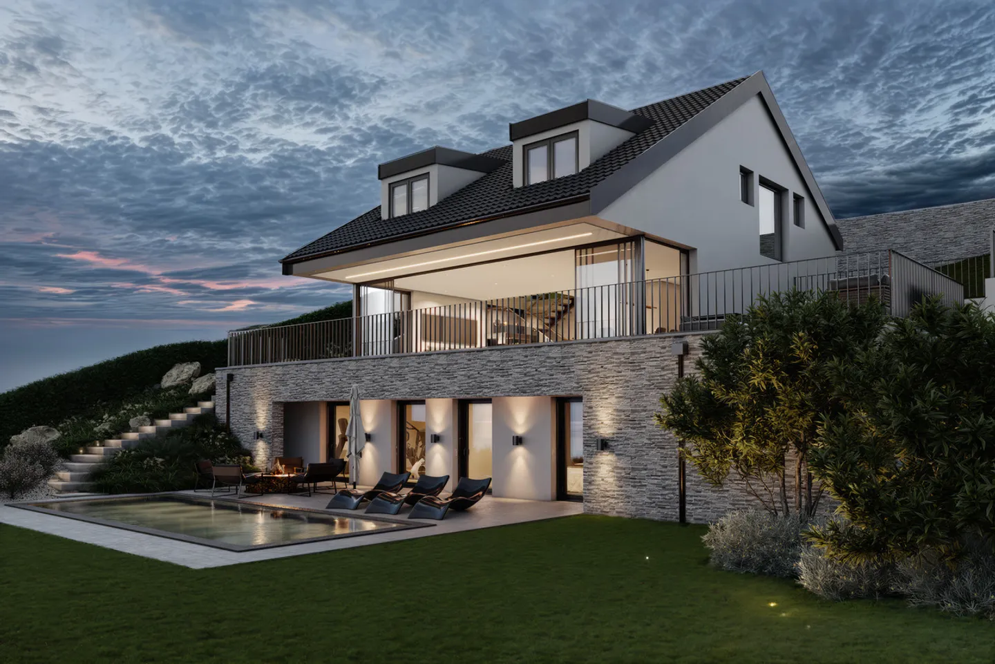 Vue imprenable, projet de villa sur mesure selon plan - Photo 6 sur 6