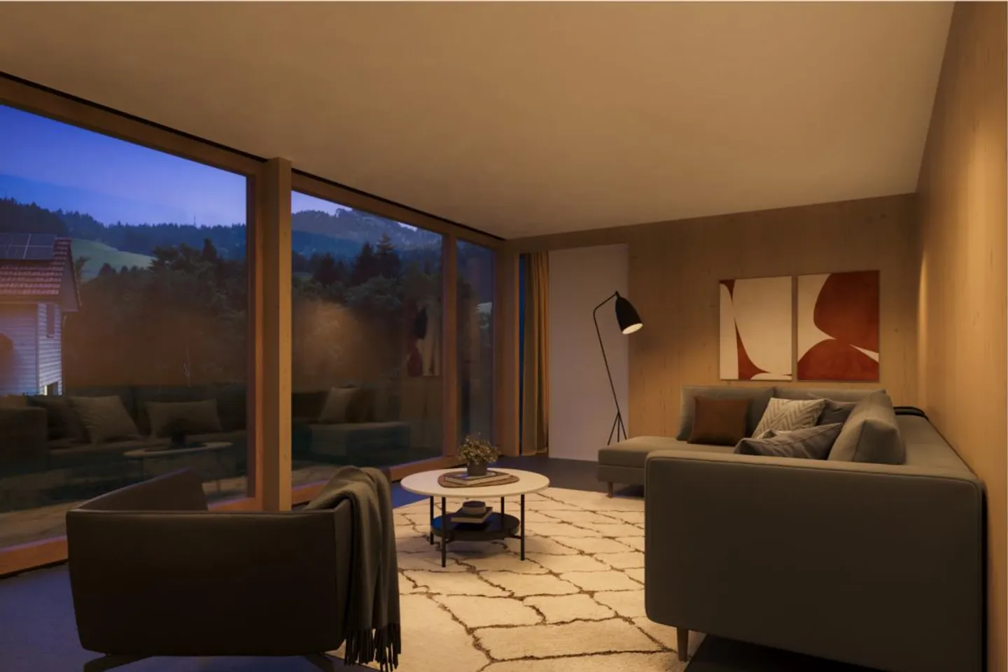 Casa unifamiliare di nuova costruzione in moderna costruzione in legno - Foto 3 di 12