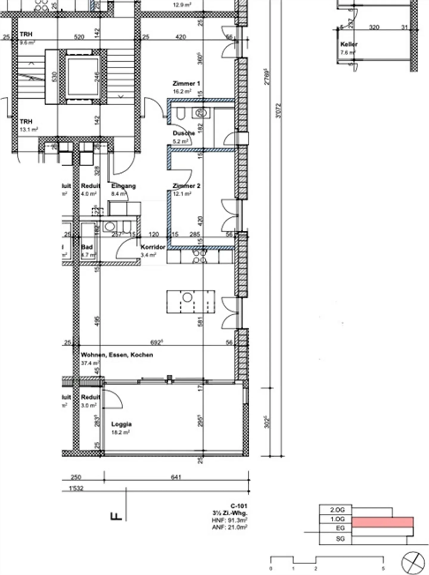 «3½ ZI-WOHNUNG IN ROMBACH (AG), MÖBLIERT, TEMPORÄR» - Foto 10 von 10