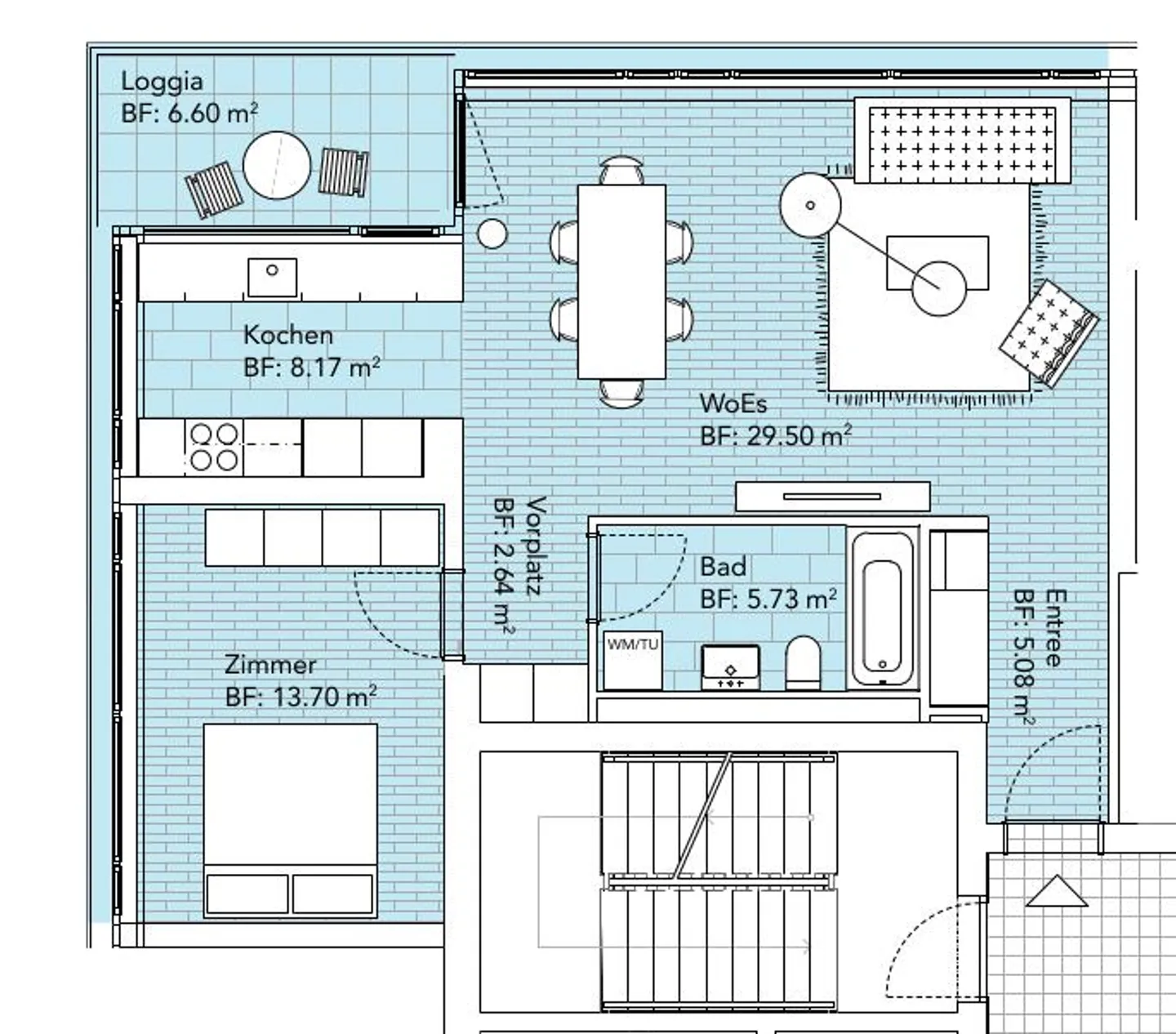 Appartement moderne et lumineux de 2,5 pièces dans le quartier de Lehenmatt - Photo 7 sur 7