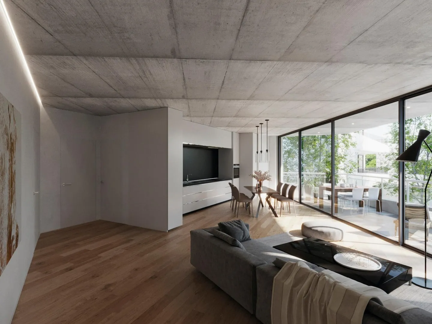 Bell'appartamento nuovo di 3,5 locali con grande terrazza Progetto La Source a Be - Foto 3 di 4