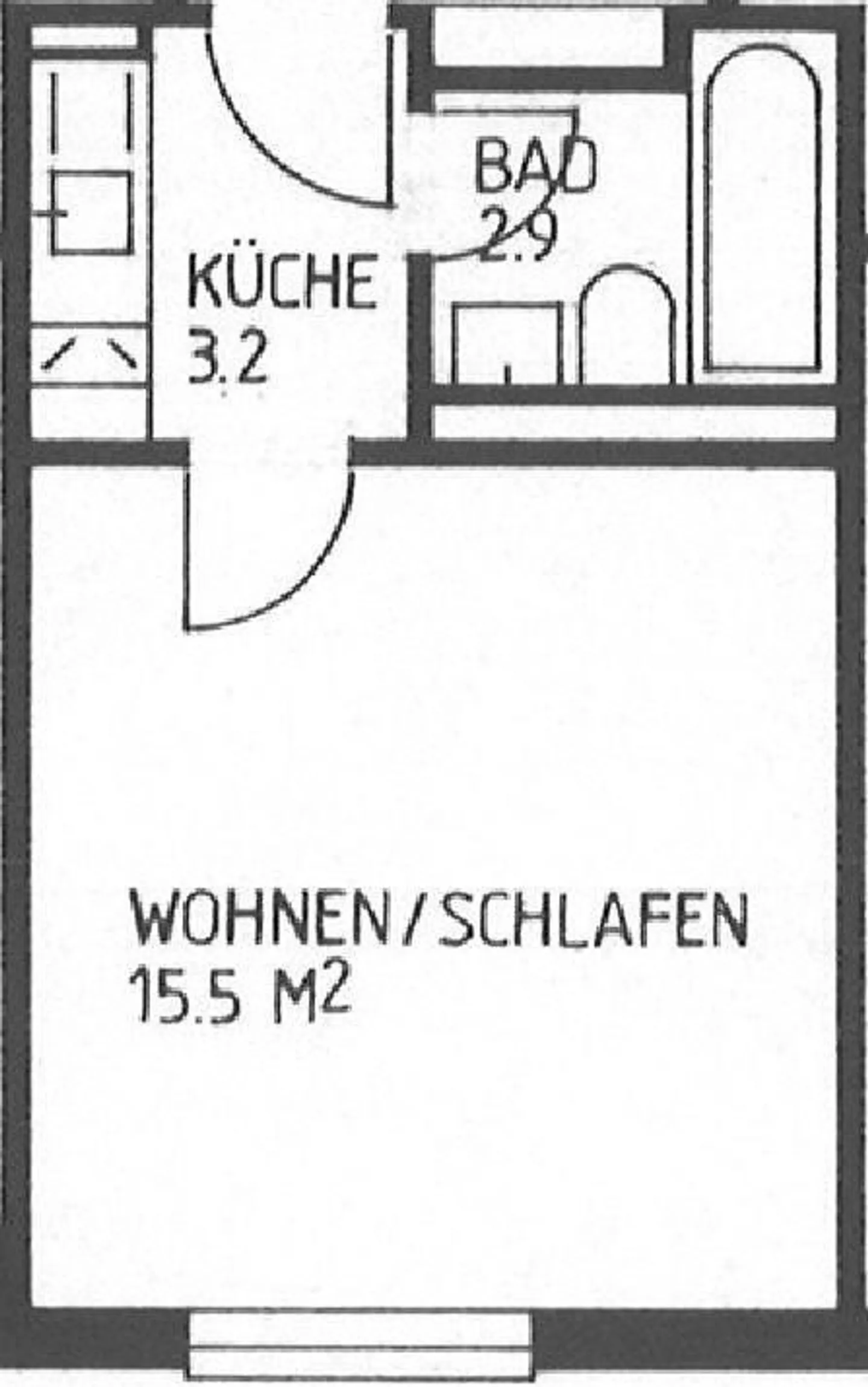Optimale Single-Studenten-Kleinwohnung - Foto 5 von 5