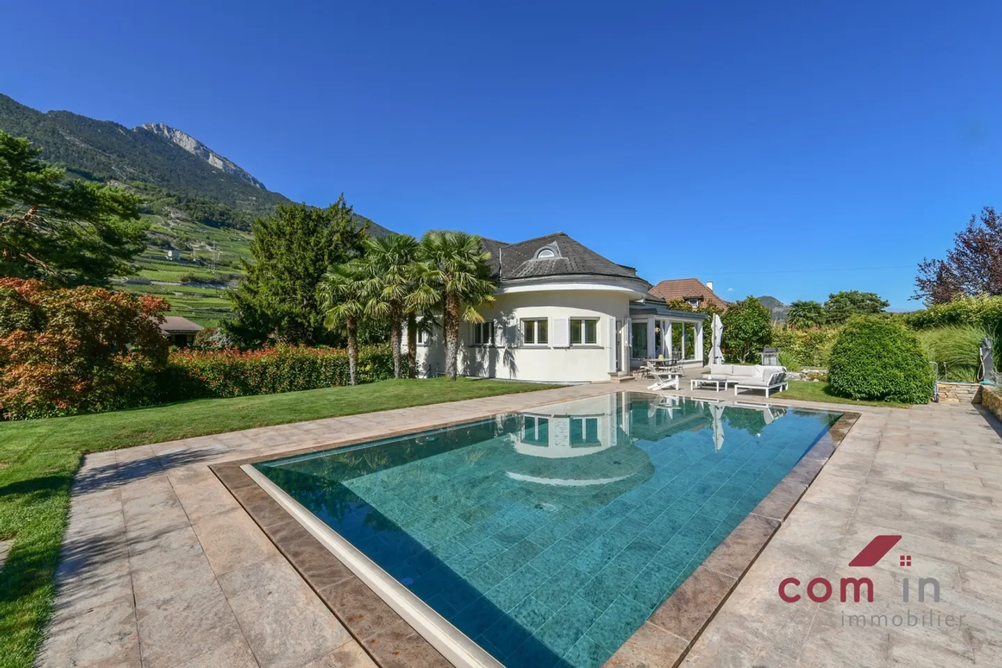 VETROZ, superbe Villa mit Charakter in absoluter Ruhe - Schwimmbad - Foto 1 von 21