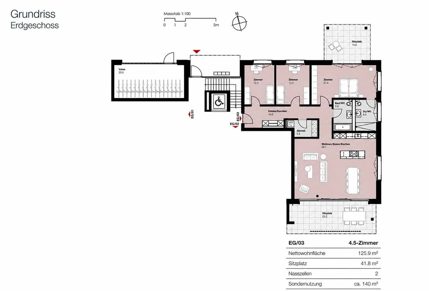 4.5 Zimmer-Etagenwohnung 1.OG - 01 - Photo 5 of 7