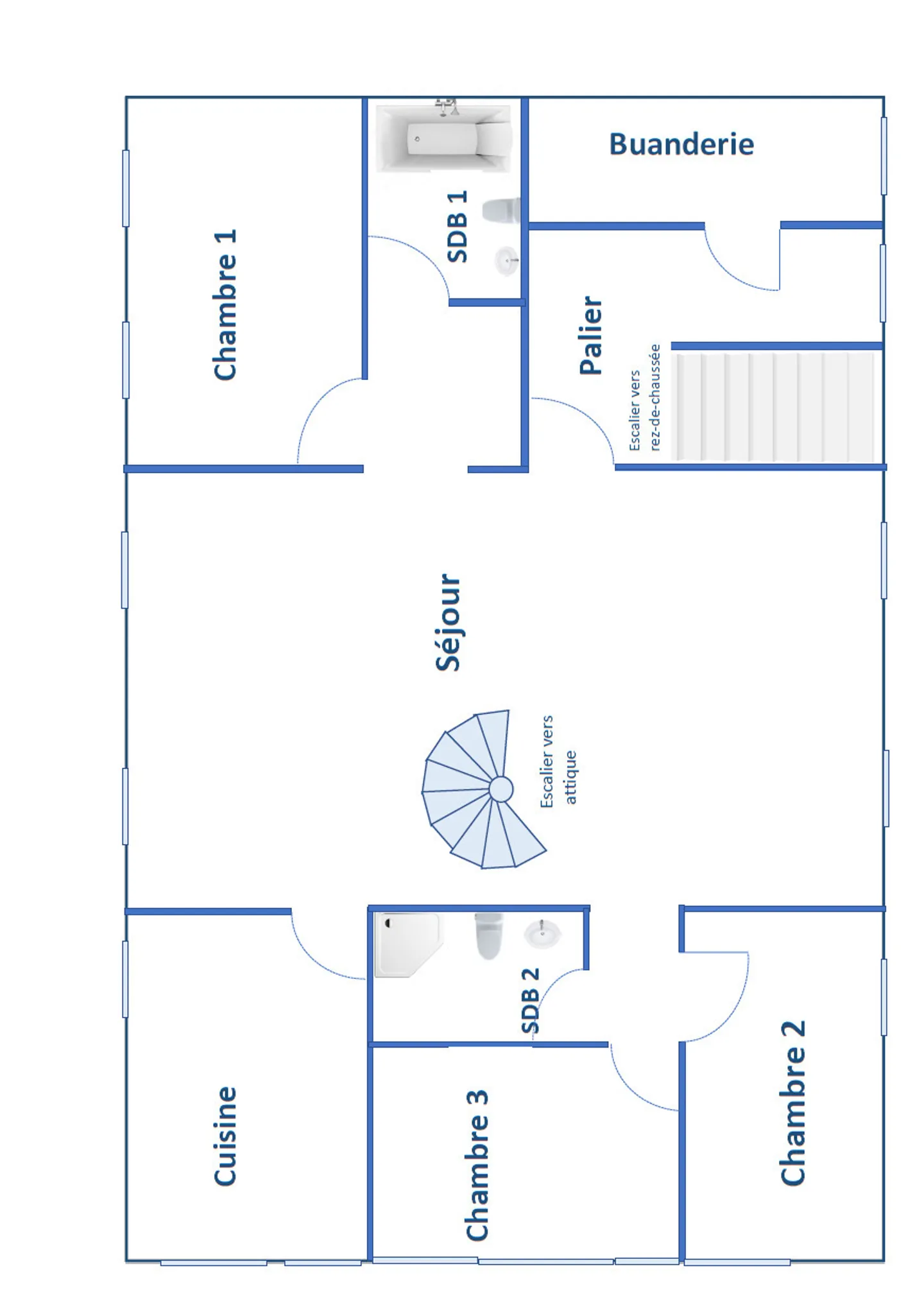 Appartement penthouse charmant avec 4,5 pièces et un espace intermédiaire - Photo 8 sur 9