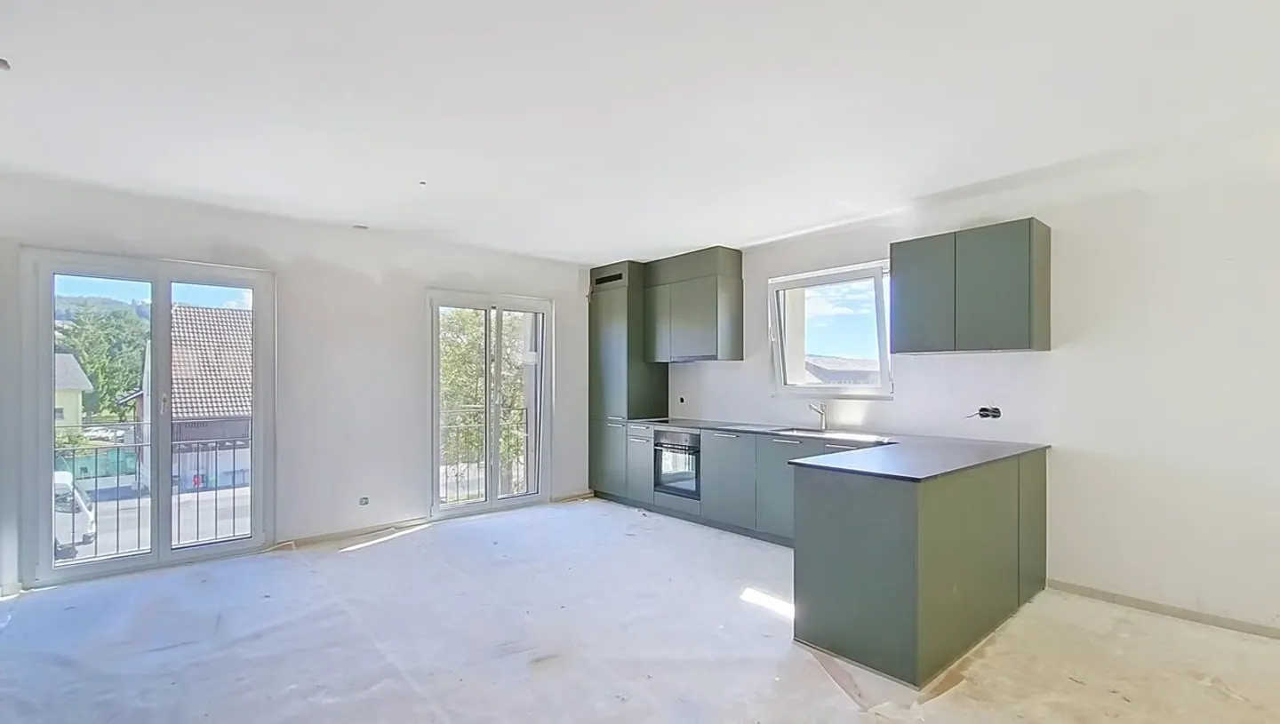 3 villas contiguës 5.5 pces avec jardin privatif à Dompierre / FR - Photo 2 sur 13
