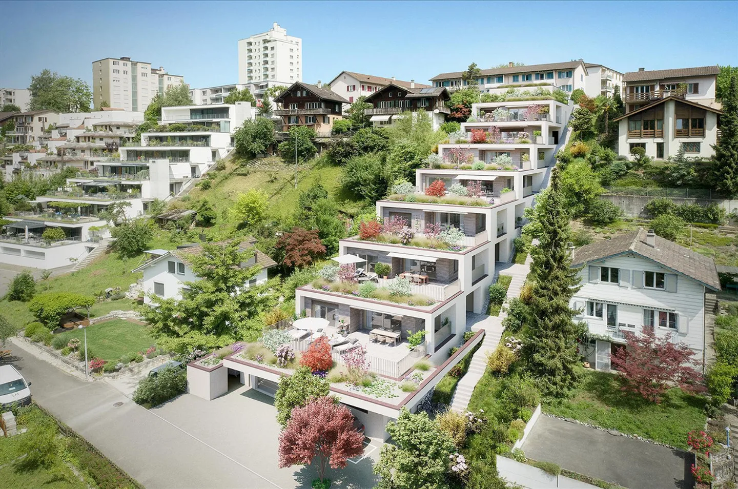 Nuovi condomini esclusivi con terrazza in una posizione residenziale di alto livello a Nussbaumen - Foto 2 di 9