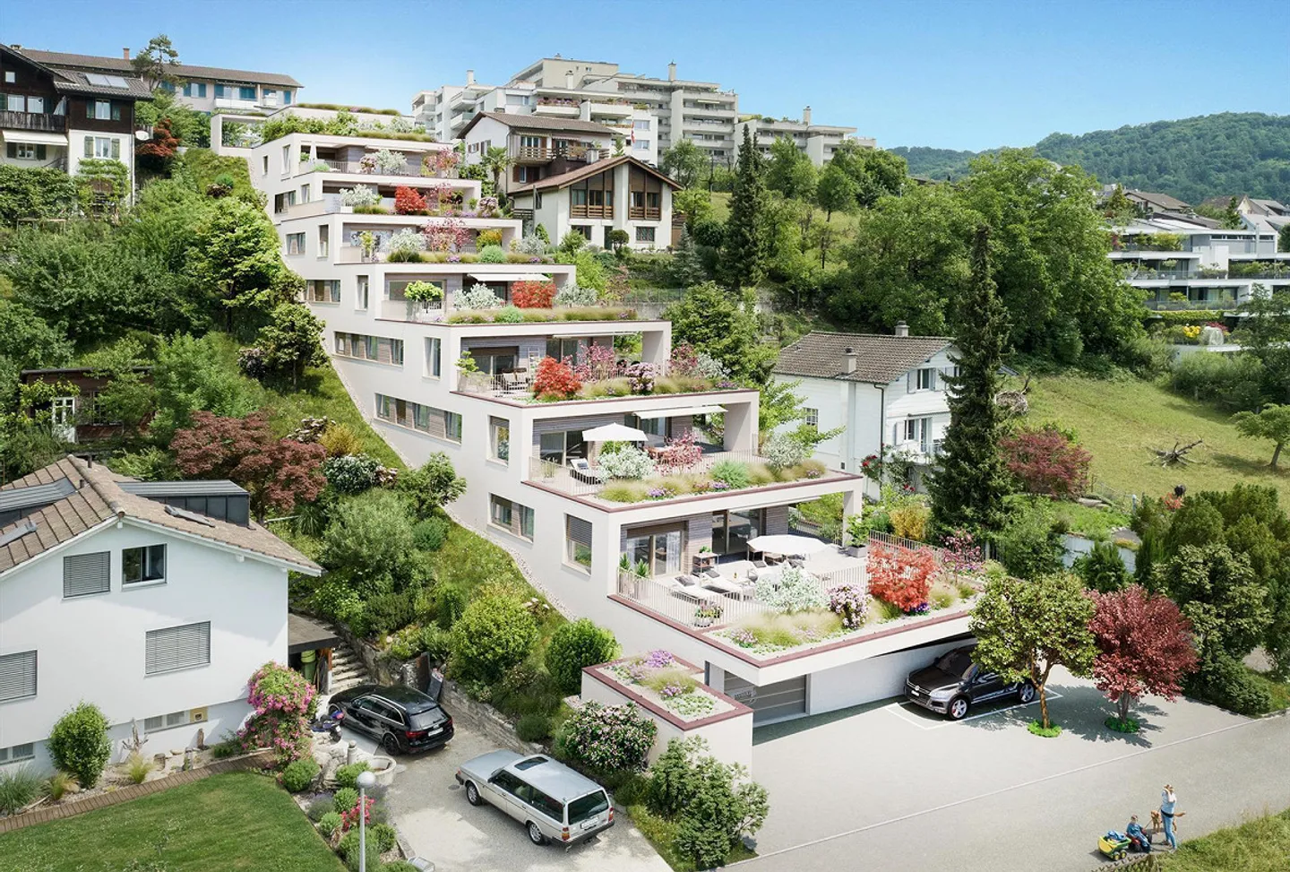 Nuovi condomini esclusivi con terrazza in una posizione residenziale di alto livello a Nussbaumen - Foto 3 di 9