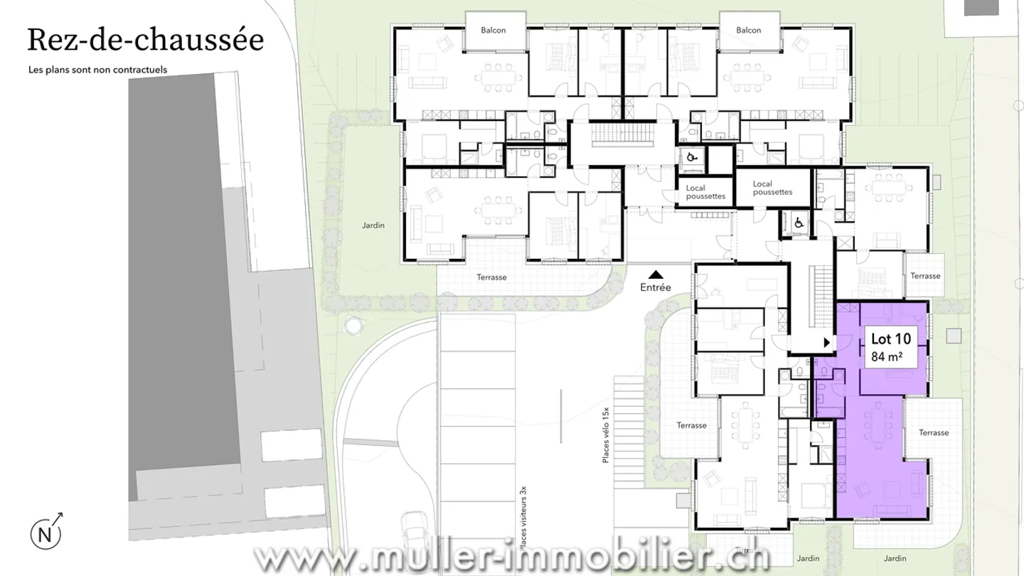 Charming 3.5 rooms with garden and terrace, nature view, 4 min from Ursy - Photo 3 of 13