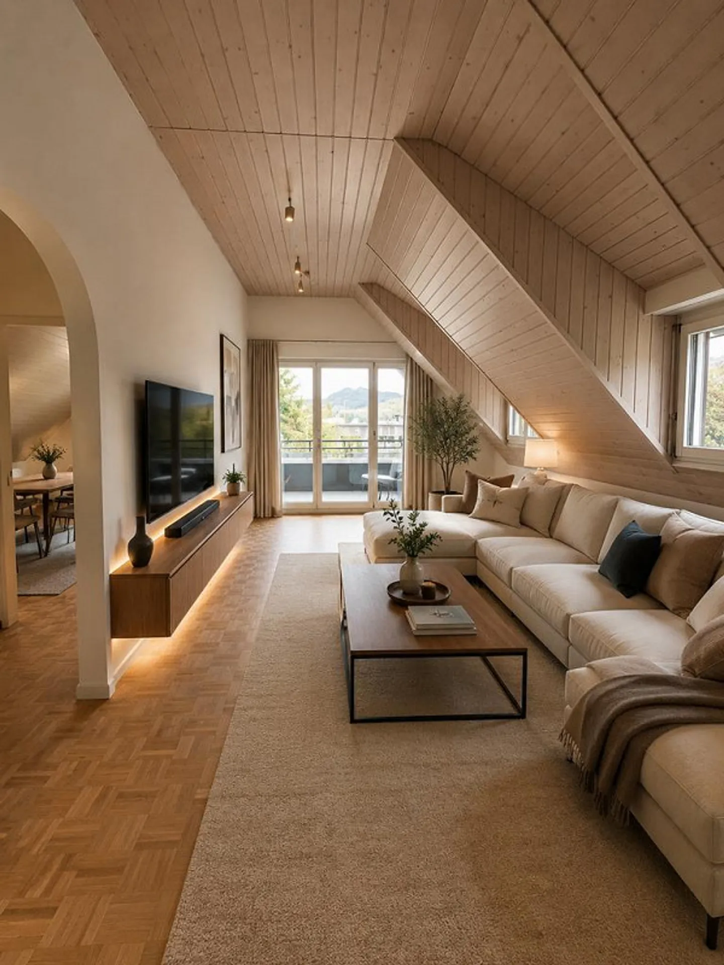 Incantevole appartamento mansardato con 2 camere e grande balcone a Pfeffingen - Foto 2 di 4