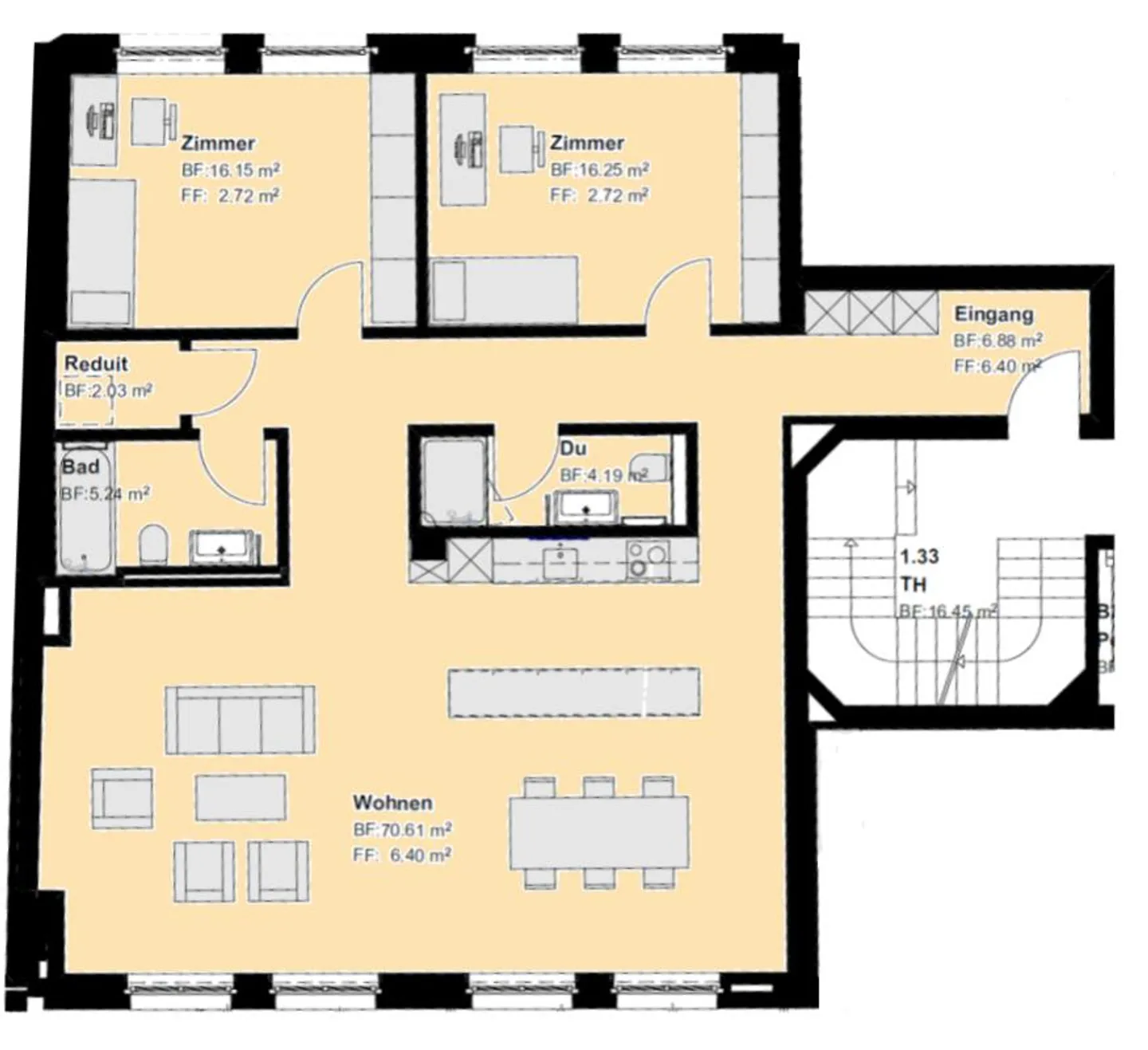 Spacious 3.5 Room Apartment - Photo 12 of 12