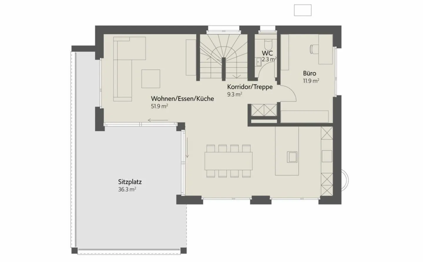 324 m² | 6.5-Zi.-Einfamilienhaus | Erstbezug | Am Wellenberg - Photo 9 of 13
