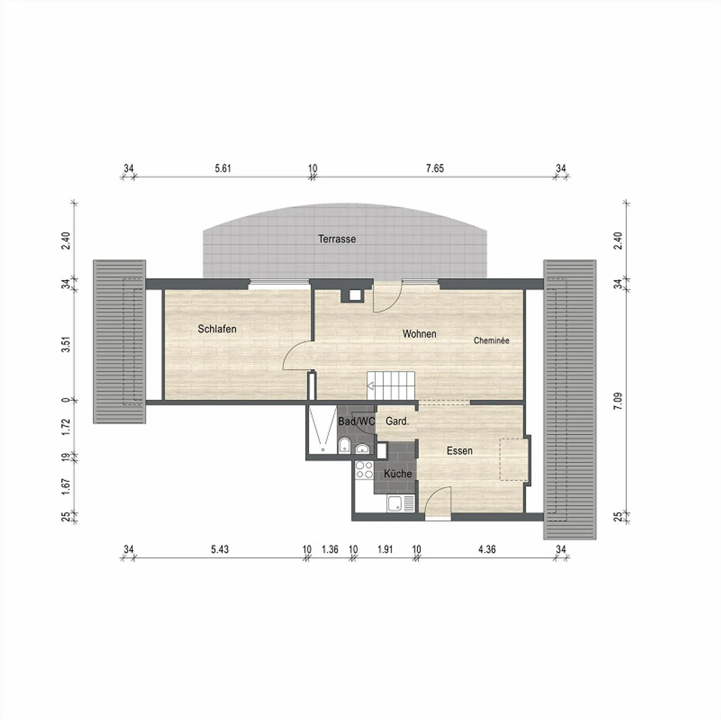 Refined 3-room apartment with gallery - Photo 12 of 12
