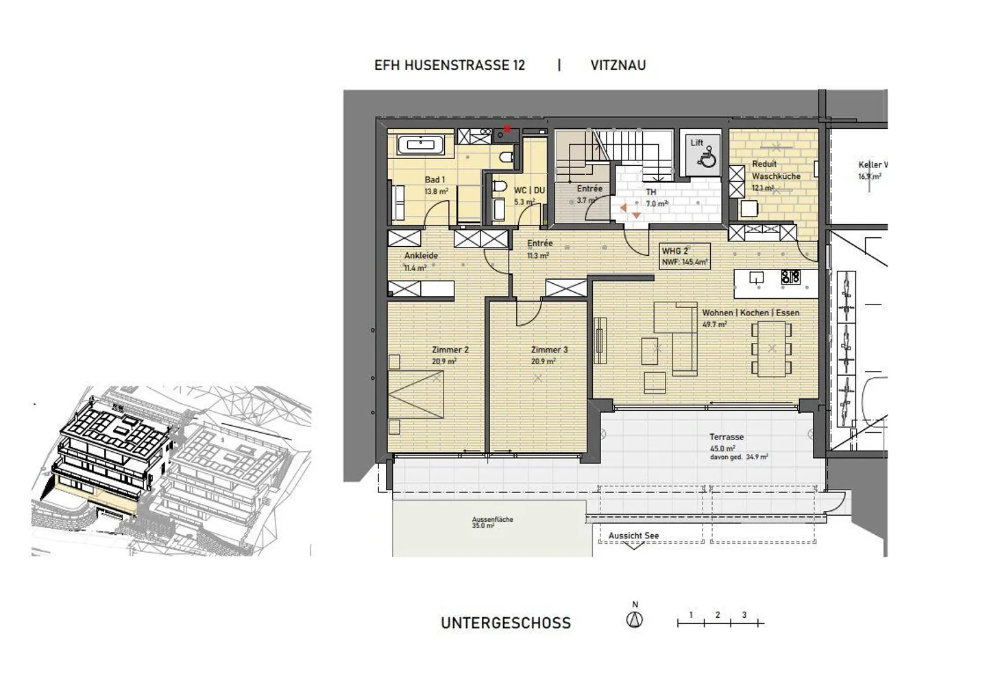 Luxurious 3.5-room terrace apartment with the best lake & mountain view - Photo 2 of 9