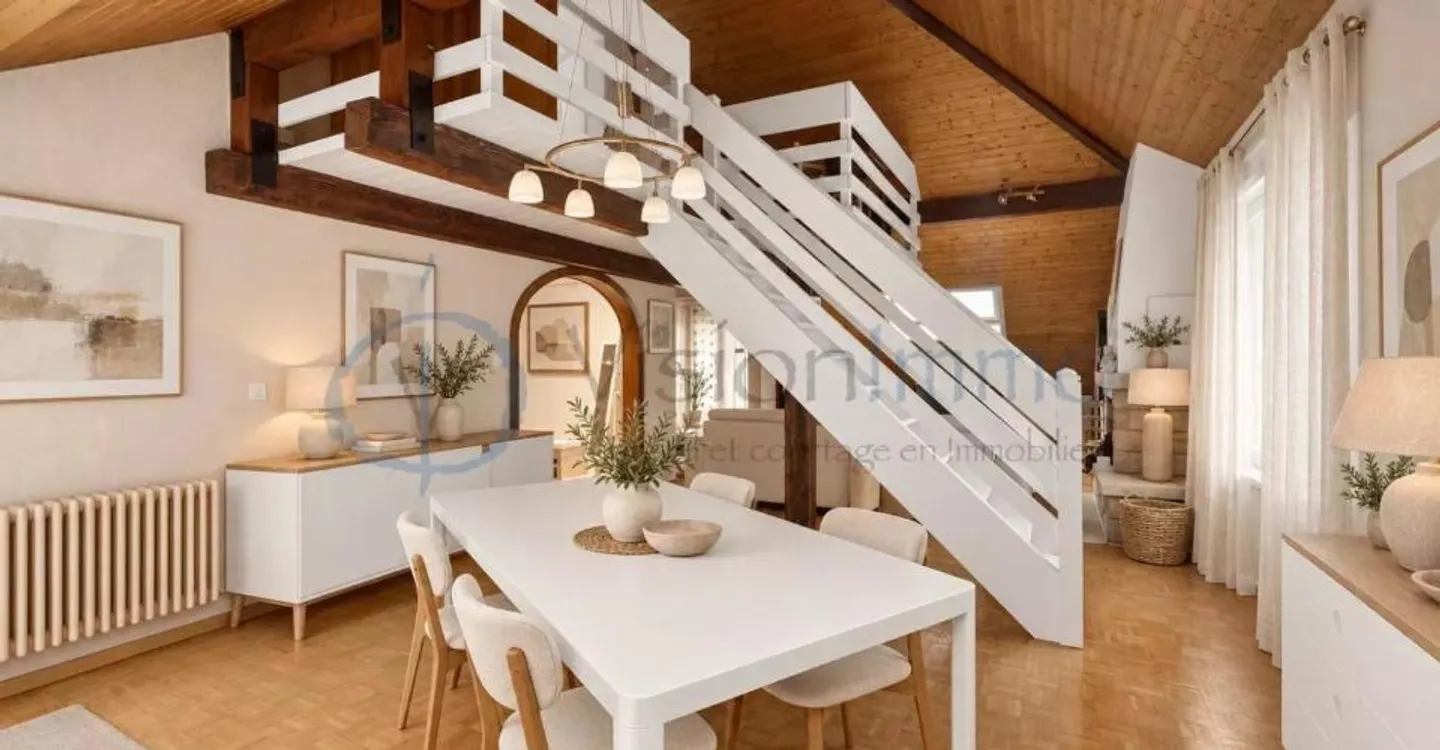 In the heart of Bernex: 113 m² of charm and beautiful volumes - Photo 3 of 13