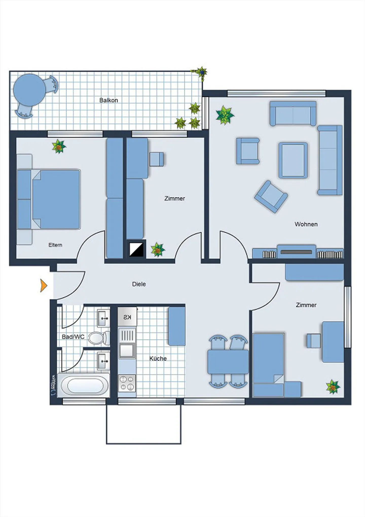 Geräumige Wohnung in Wittenbach - Foto 11 von 11
