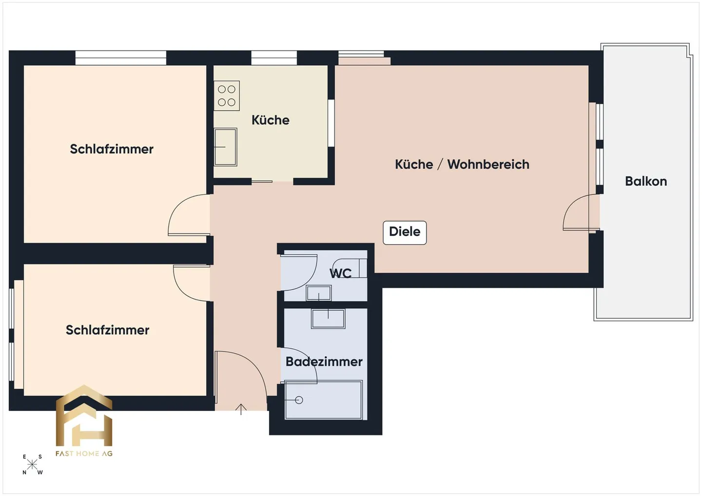 Charming 3.5-room apartment with balcony and mountain panorama in Leukerbad - Photo 12 of 12