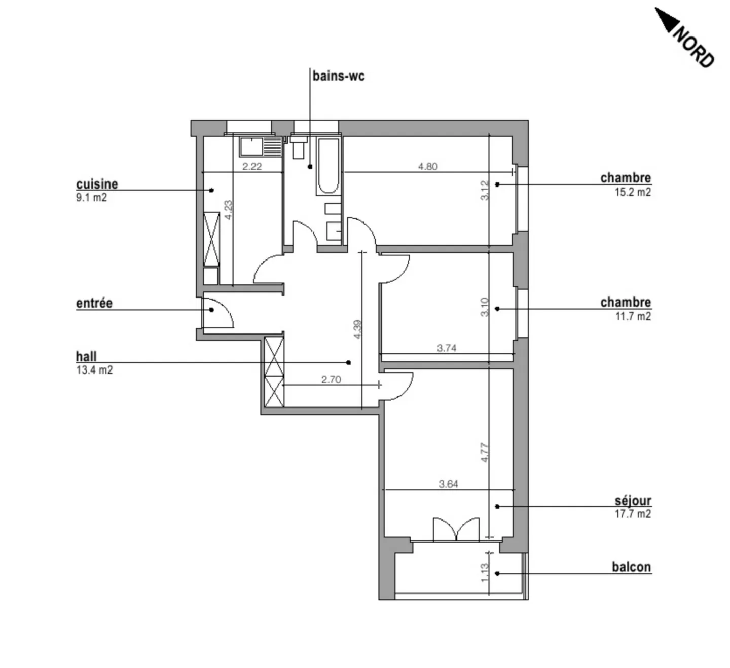 4-room apartment - Photo 3 of 3