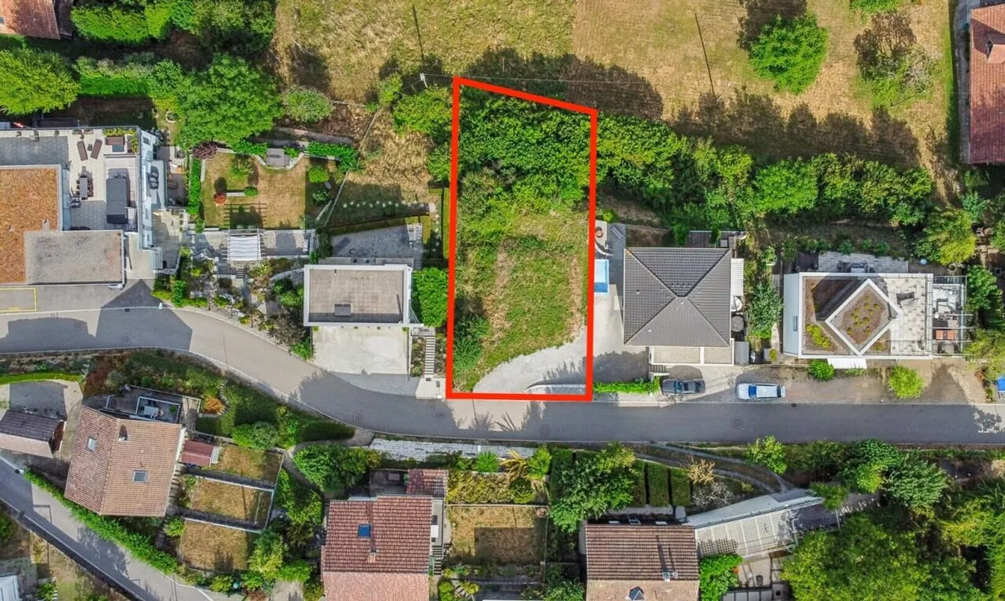 Un terreno edificabile di 498m2 con vista panoramica a Birrwil sopra il lago Hallwil - Foto 2 di 11
