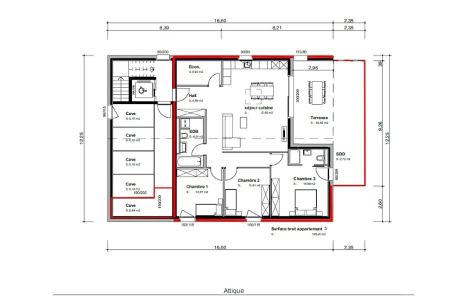 Le Bouveret, 4.5-room penthouse in the new building l'Aurore - Photo 6 of 7
