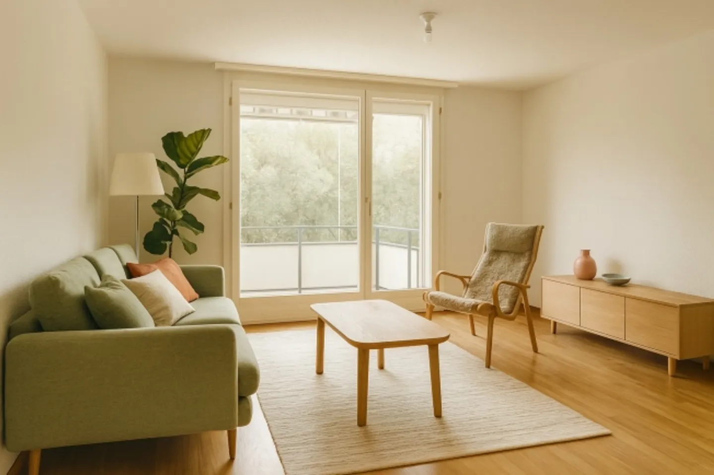 Bright 3-room apartment for temporary rent in Zürich-Oerlikon (until 31.03.2026) - Photo 1 of 6