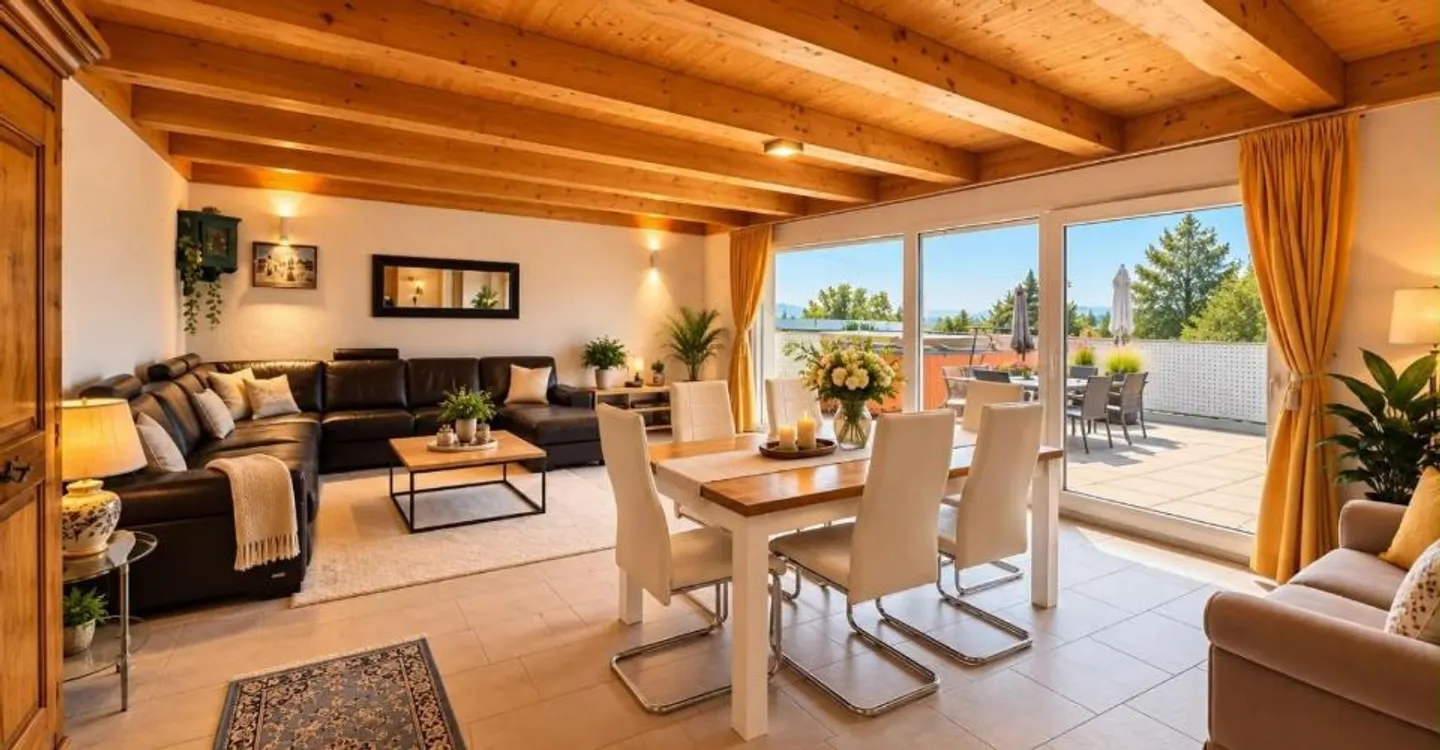EXCEPTIONAL 5.5 ROOM PENTHOUSE WITH PANORAMIC VIEW OF THE ALPS - Photo 1 of 12