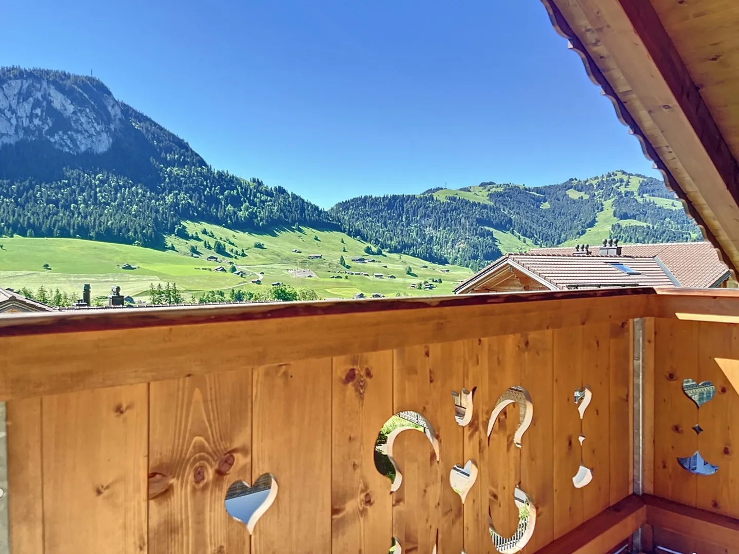 Château-d'Oex -Un duplex lumineux et chaleureux au coeur des Alpes - Foto 10 di 10