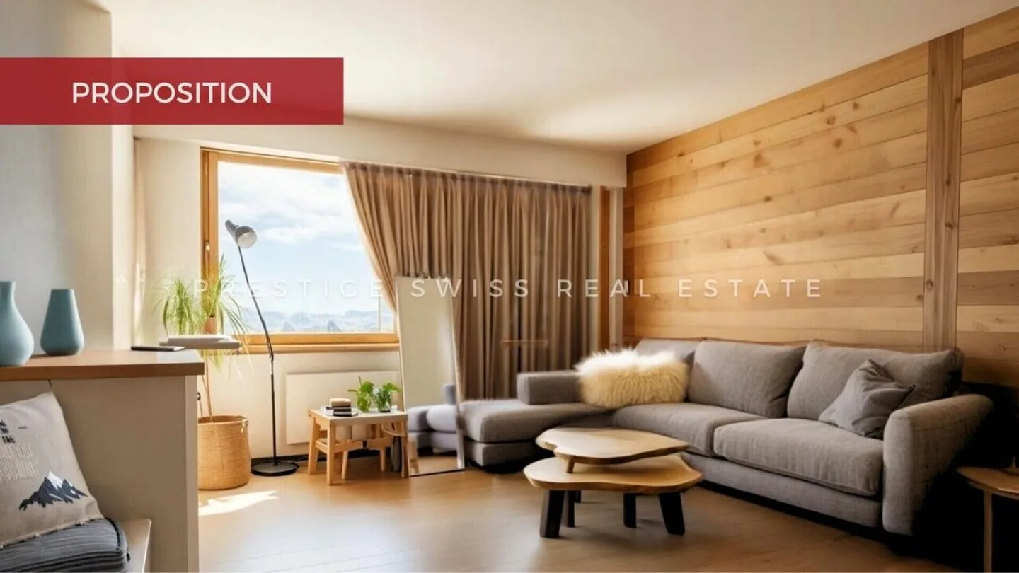 2½ locali nel centro di Crans con terrazza spaziosa - Foto 2 di 6