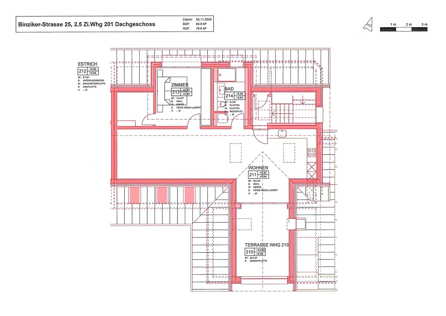 PREMIÈRE LOCATION : Appartement sous les combles spacieux de 2,5 pièces avec loggia - Photo 3 sur 3