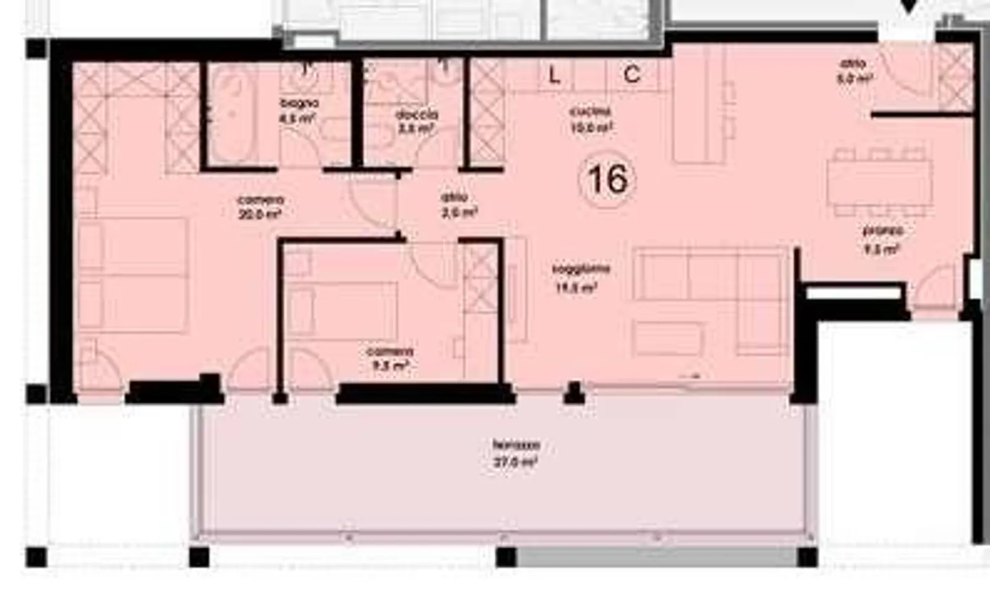 Appartamento 3.5 locali con terrazza - Foto 12 di 12